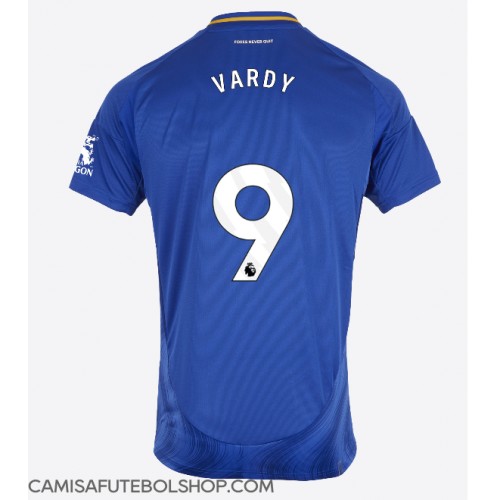 Camisa de time de futebol Leicester City Jamie Vardy #9 Replicas 1º Equipamento 2024-25 Manga Curta